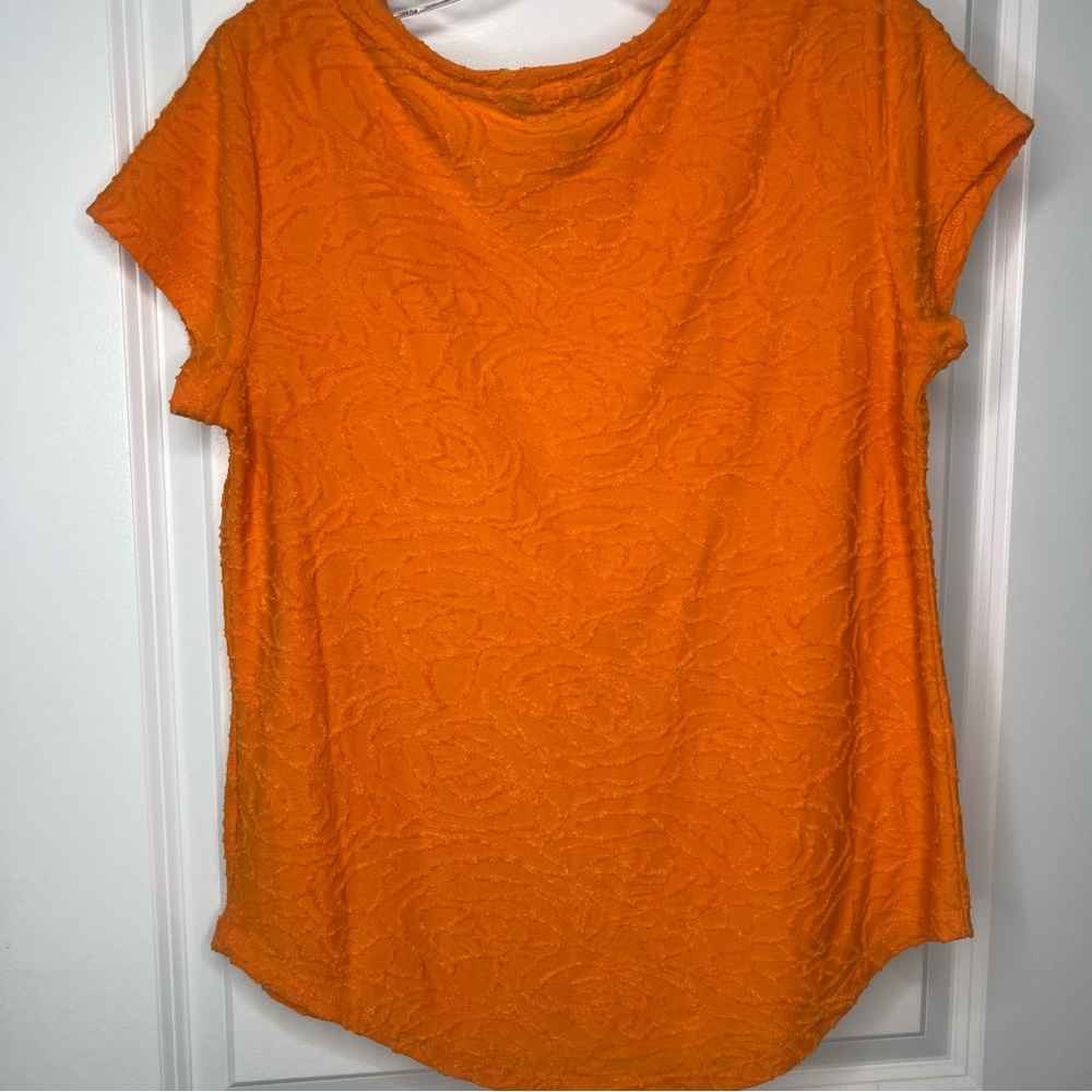 Simply Vera Vera Wang Vibrant Orange Short Sleeve Top